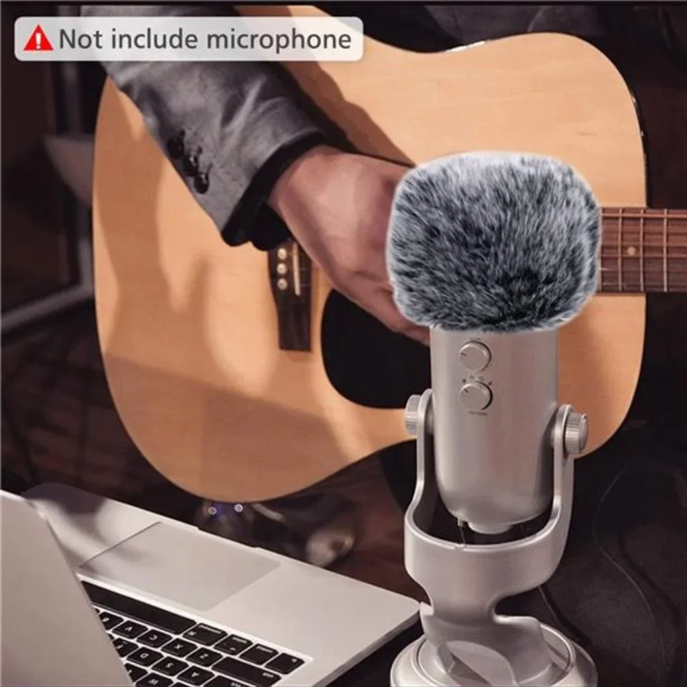 Microphone Furry Windscreen Muff,Perfect Mic Pop Filter Mask Shield for BlueYeti